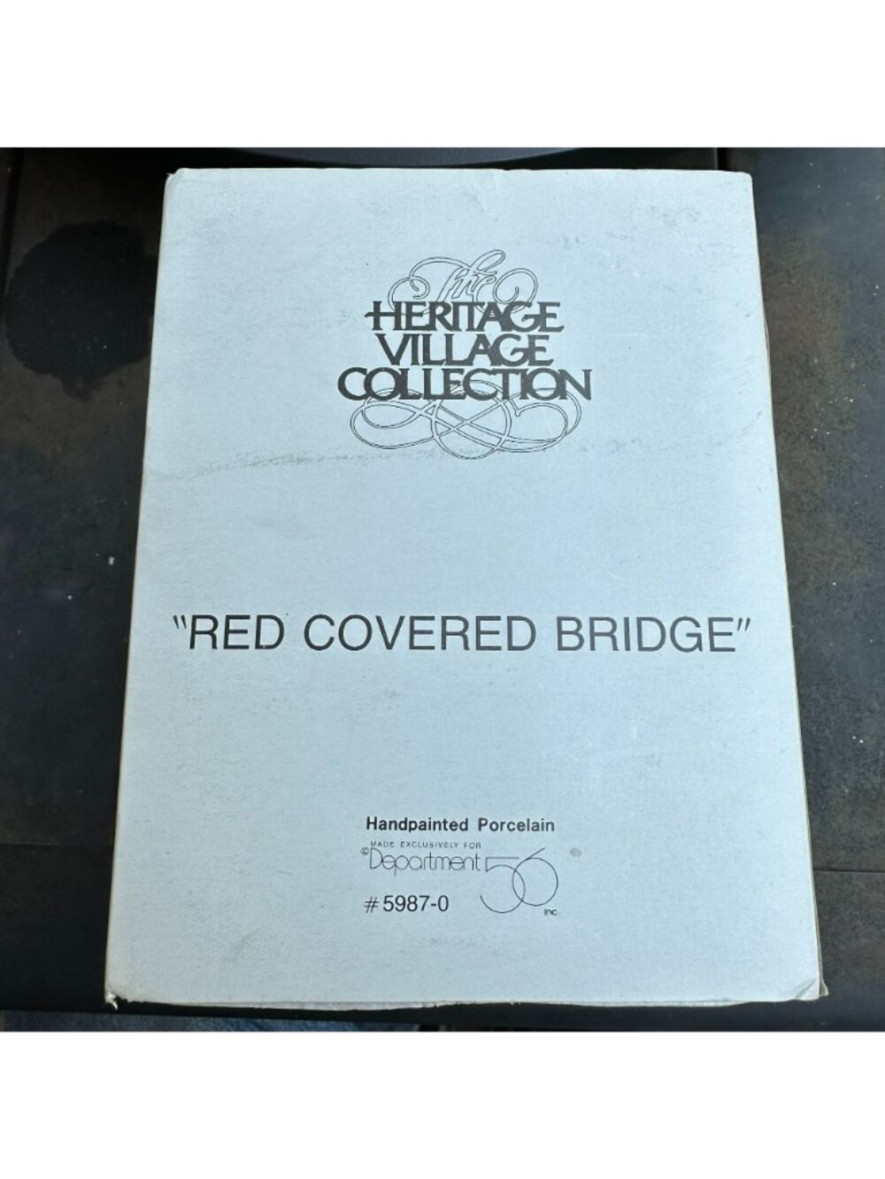 Dept 56 Red Covered Bridge, New England Village Christmas Accessory - 1988 - Picture 3 of 11